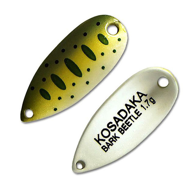 

Kosadaka Блесна колеблющаяся KOSADAKA TROUT POLICE BARK BEETLE ( 1,7гр/400), Серебристый;золотистый