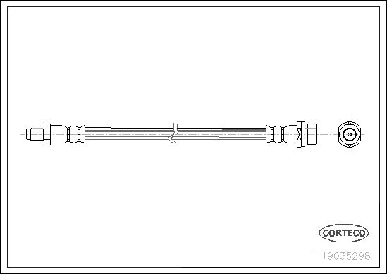 фото Шланг тормозной ford: transit c бортовой платформой 2.2 tdci/2.4 tdci/2.4 tdci 4x4/3.2 tdc corteco