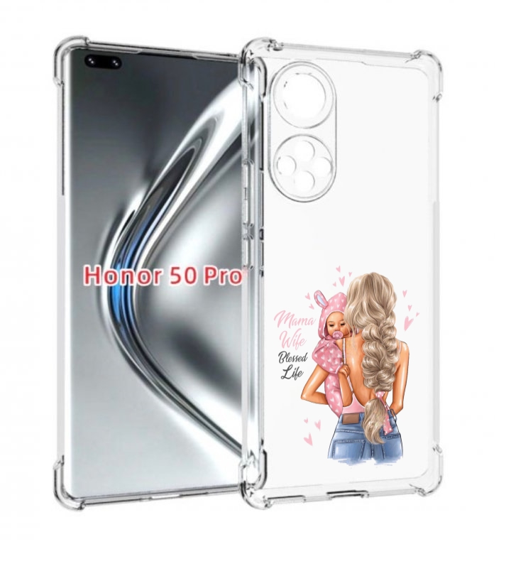 

Чехол бампер MyPads Mama-wibe для Honor 50 Pro/Nova 9 Pro, Прозрачный, Tocco