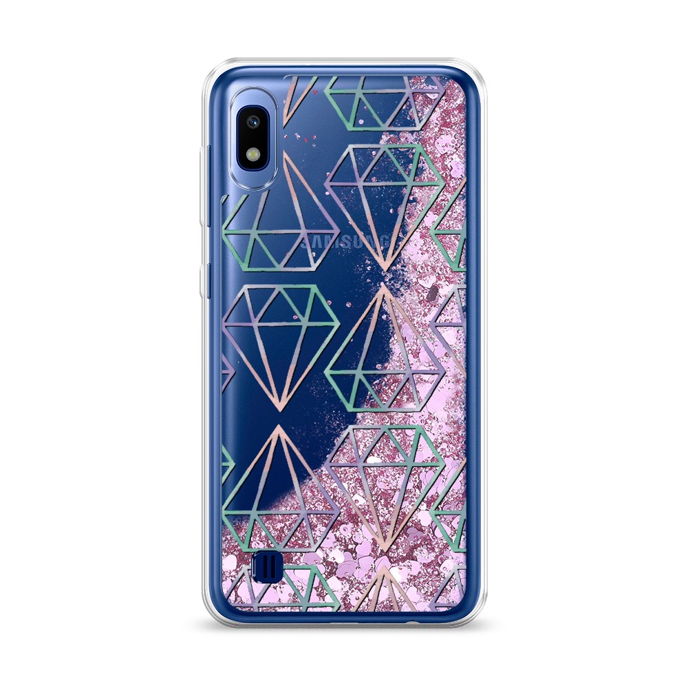 

Жидкий чехол с блестками "Бриллианты голографика" на Samsung Galaxy A10, 27994-1