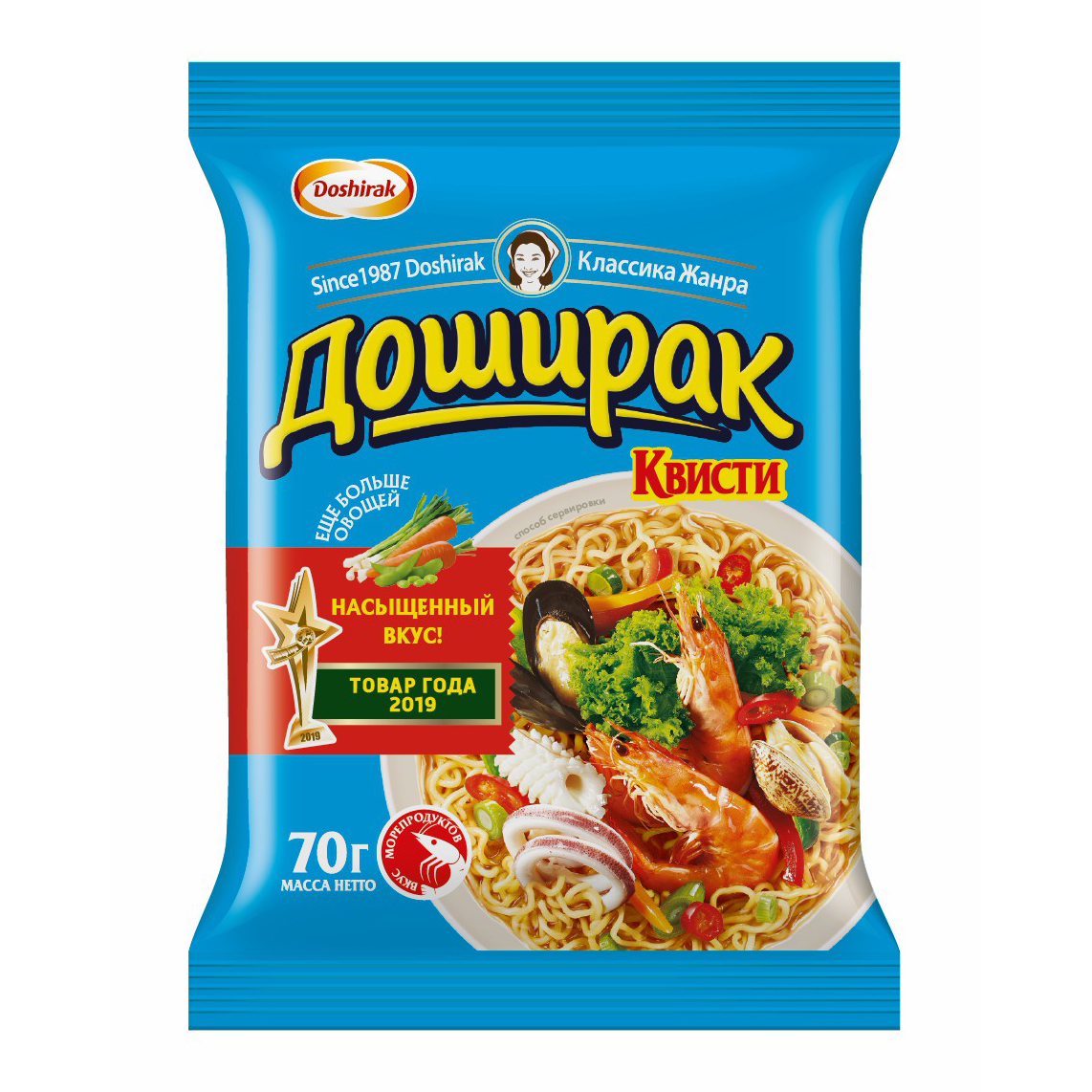 фото Лапша doshirak быстрого приготовления со вкусом морепродуктов 70 г