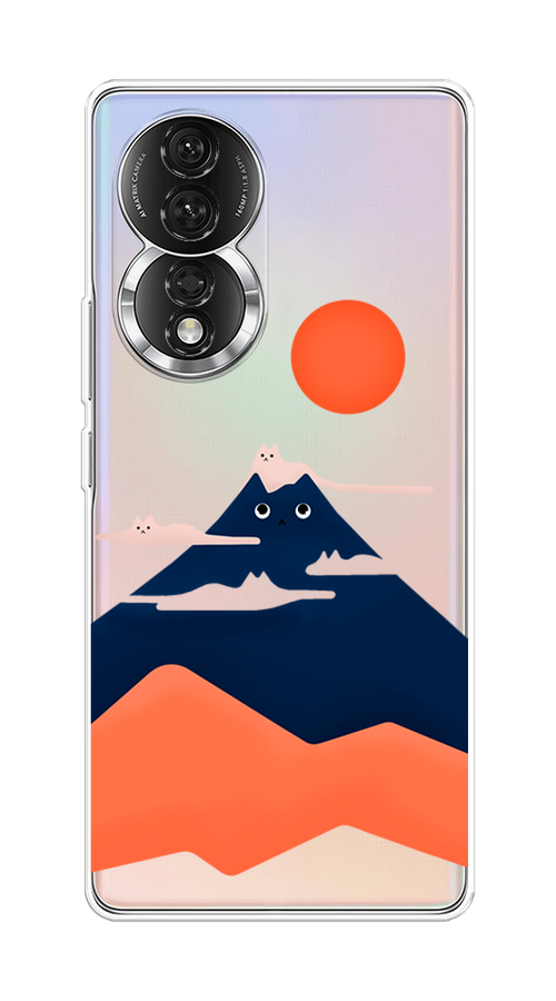 

Чехол на Honor 80 "Кот-гора", Черный;оранжевый, 6120350-4