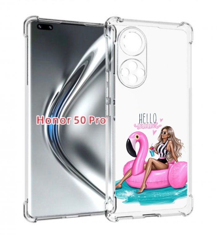 

Чехол бампер MyPads Hello-summer для Honor 50 Pro/Nova 9, Прозрачный, Tocco