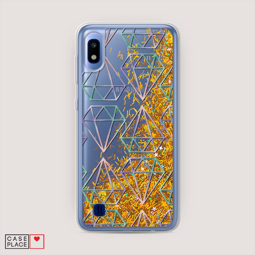 

Жидкий чехол с блестками "Бриллианты голографика" на Samsung Galaxy A10, 27990-1