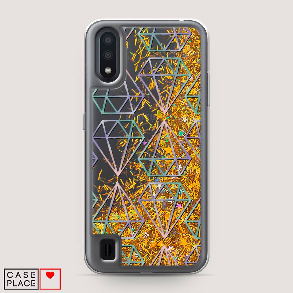 

Чехол Awog на Samsung Galaxy A01 "Бриллианты голографика", Разноцветный, 29590-1