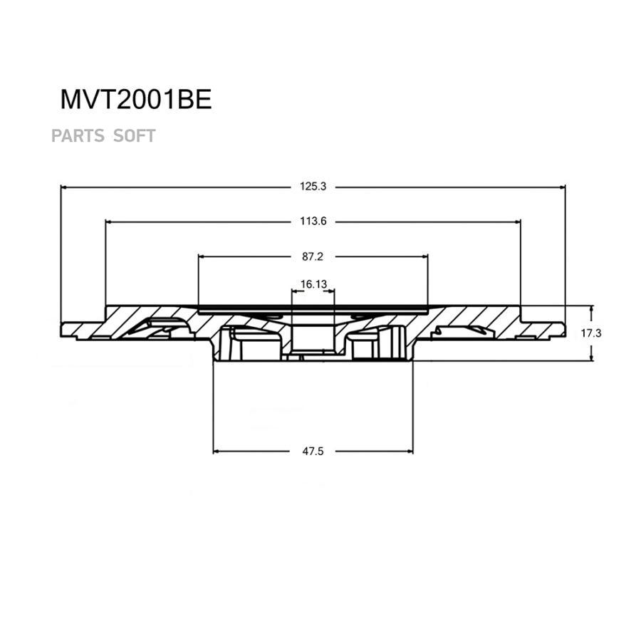 

Задняя Пластина Турбокомпрессора Krauf арт. MVT2001BE