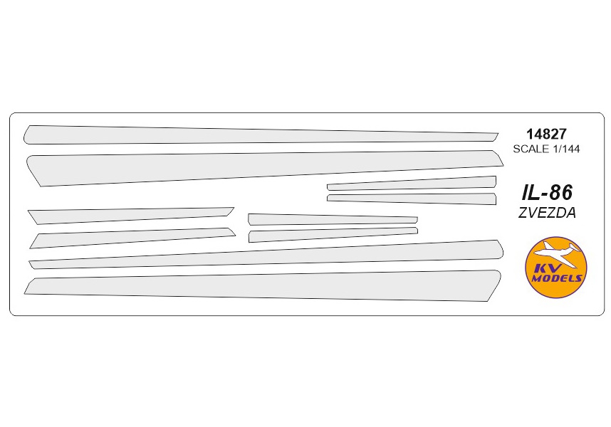 14827KV Окрасочная маска Ил-86 для моделей фирмы ZVEZDA