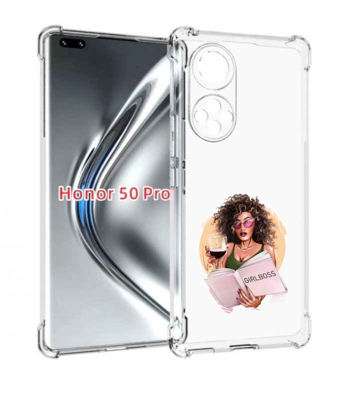 

Чехол бампер MyPads Girlboss with wine girlboss art love books a, Прозрачный, Tocco