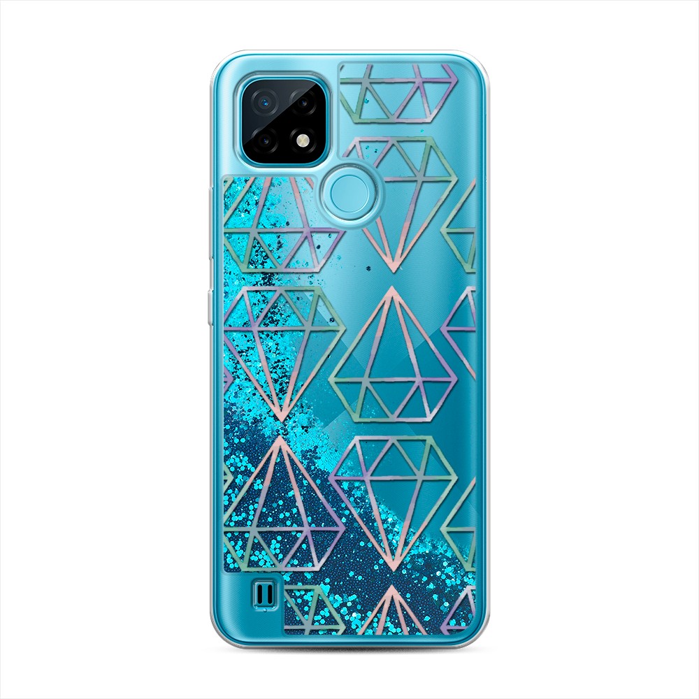 

Чехол Awog на Realme C21 "Бриллианты голографика", Разноцветный, 254993-1