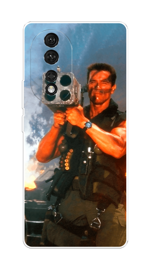 

Чехол на Honor 80 "Арнольд Шварцнеггер с базукой", Голубой;коричневый, 6120350-6