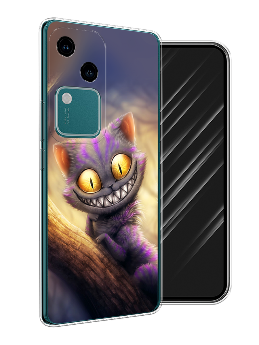 

Чехол Awog на Vivo V30/S18 "Cheshire Cat", Фиолетовый;желтый, 2610250-1