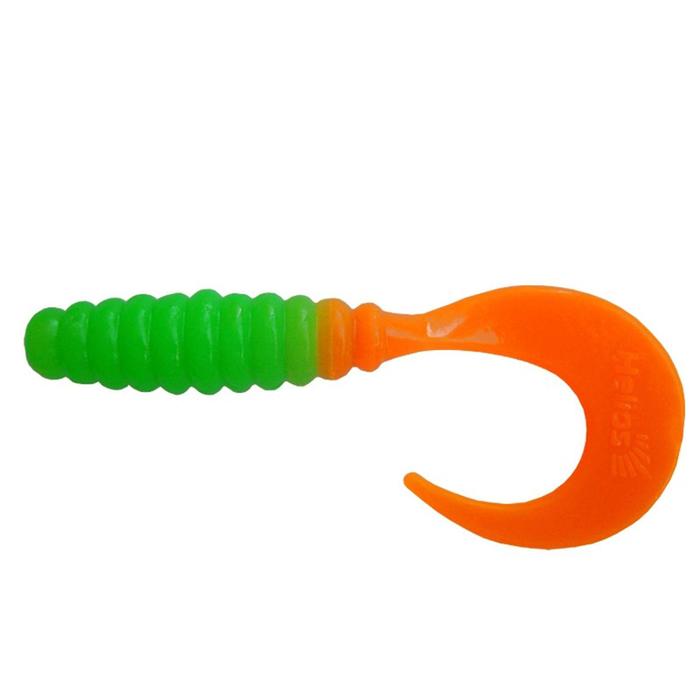 

Твистер Helios Credo 6,0 см Lime & Orange HS-10-020, набор 7 шт.