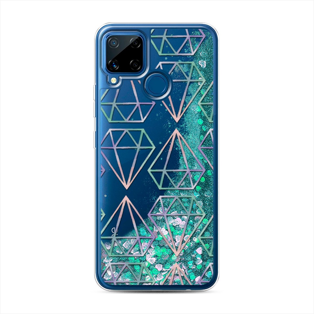 

Чехол Awog на Realme C15 "Бриллианты голографика", 255095-1