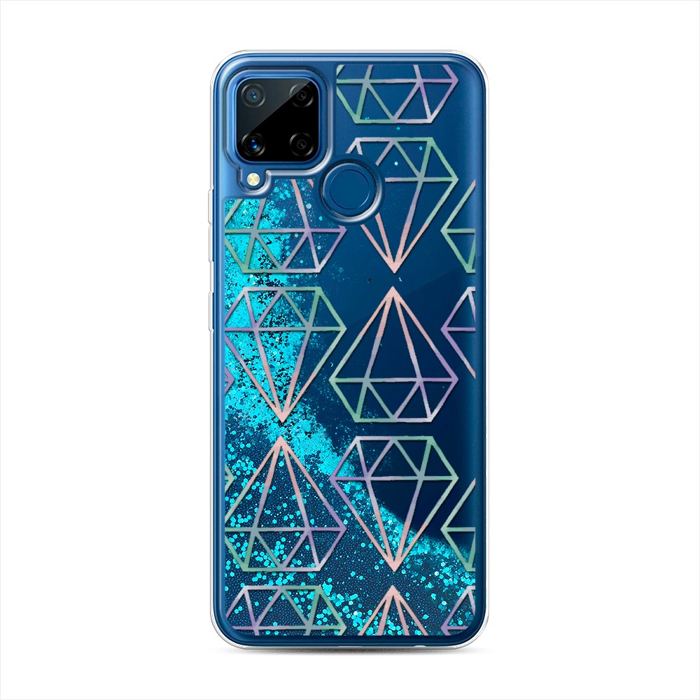 

Чехол Awog на Realme C15 "Бриллианты голографика", Разноцветный, 255093-1