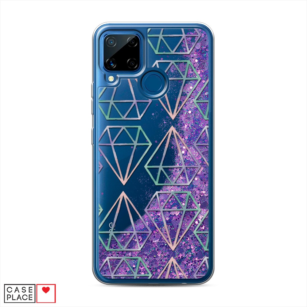 

Чехол Awog на Realme C15 "Бриллианты голографика", Разноцветный, 255092-1