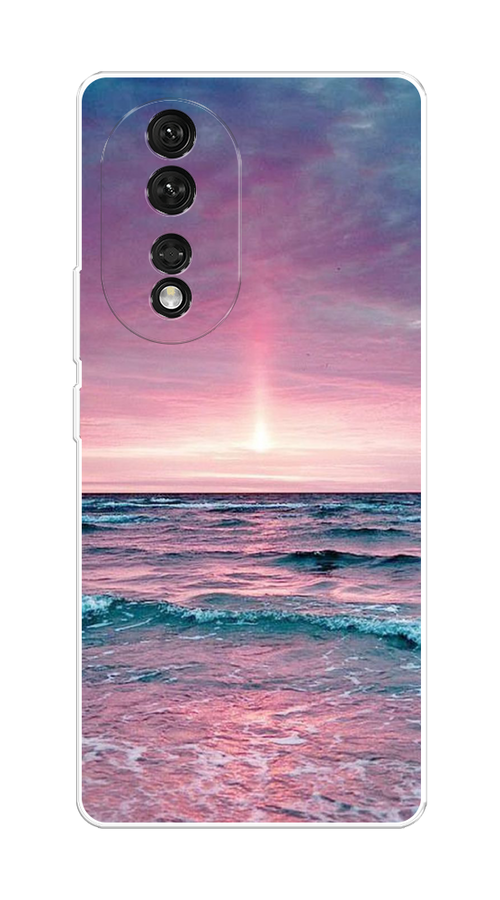 

Чехол на Honor 80 "Восход 3", Розовый;голубой, 6120350-2