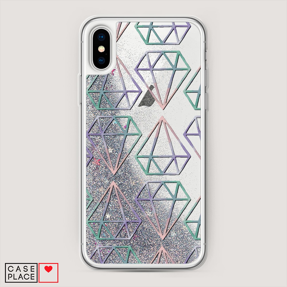 

Чехол Awog на Apple iPhone XS Max (10S Max) Бриллианты голографика", Разноцветный, 11991-1