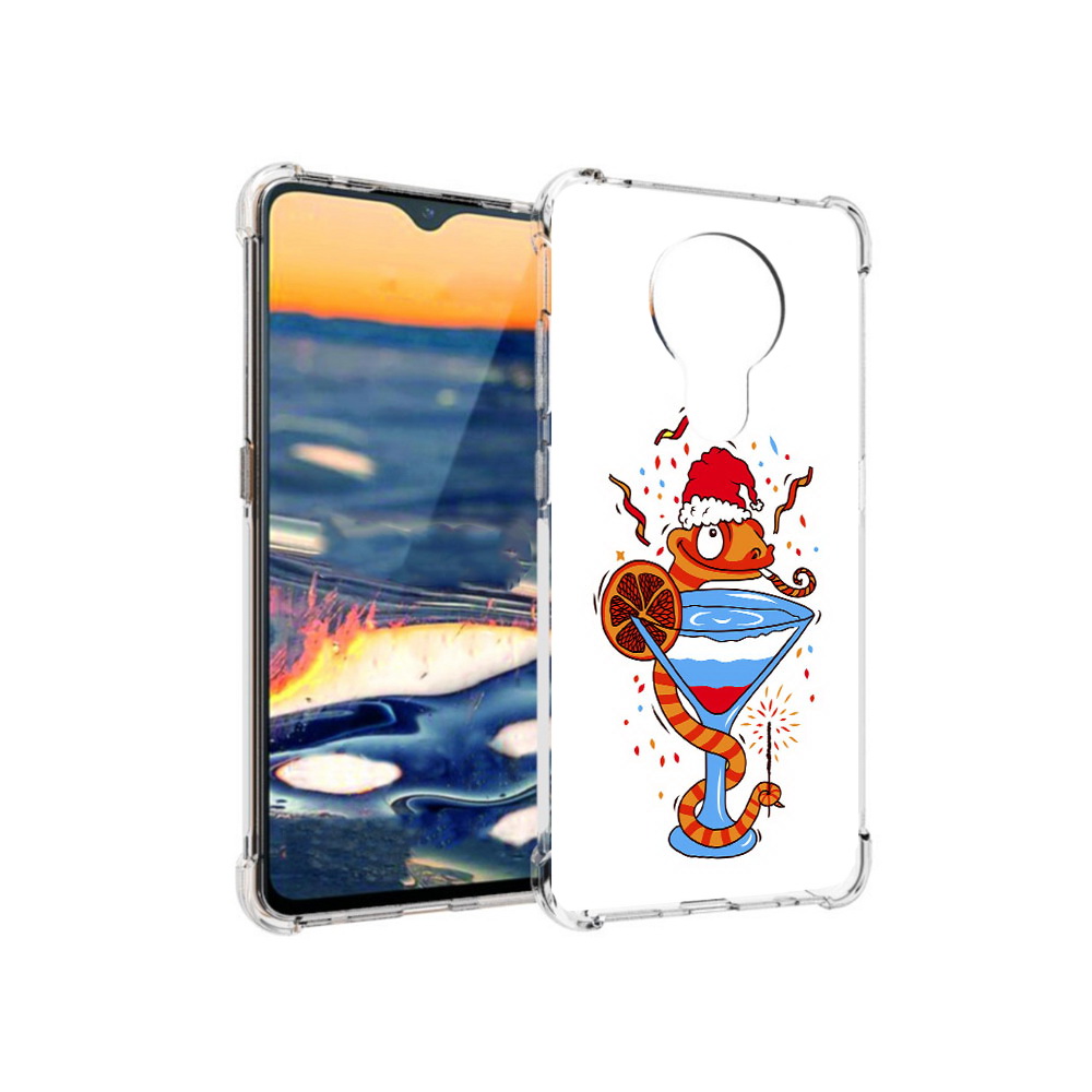 

Чехол MyPads Tocco для Nokia 5.3 змейка (PT227052.106.364), Прозрачный, Tocco