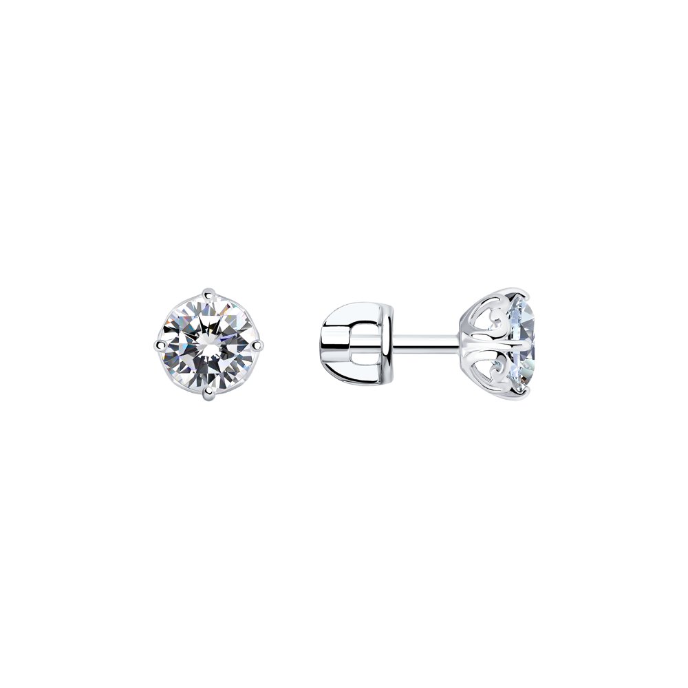 

Серьги женские из серебра SOKOLOV 89020023, фианит, 89020023
