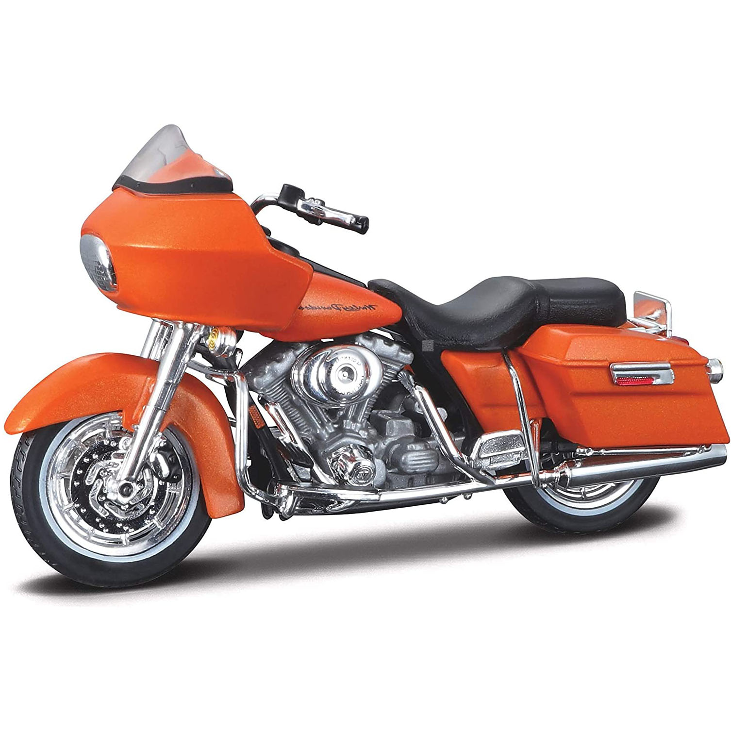 

Мотоцикл коллекционный Maisto Harley Davidson 2002 FLSTF Road Glide, 1:18, оранжевый