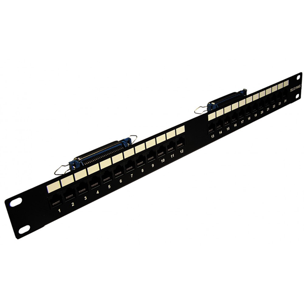 

Lanmaster Патч-панель TELCO, 19", 1U, 24 порта RJ-45, контакты 36, 45