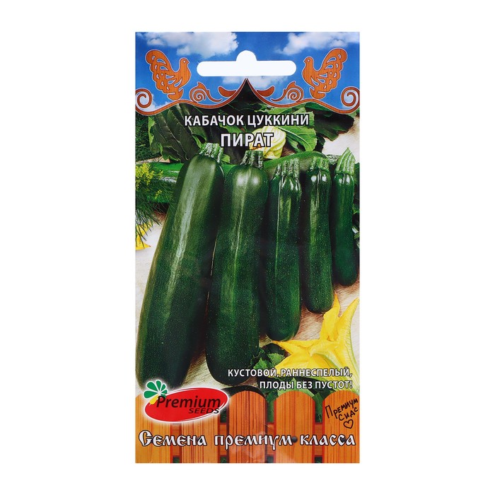 

Семена кабачок пират Premium seeds 1752176 3 уп.