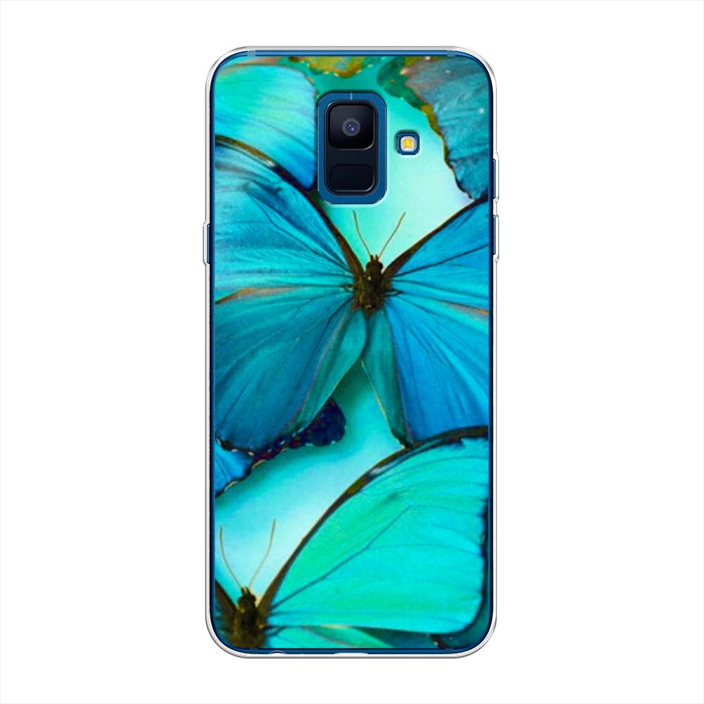 

Чехол Awog на Samsung Galaxy A6 "Неоновые бабочки", Синий;белый, 25950-4