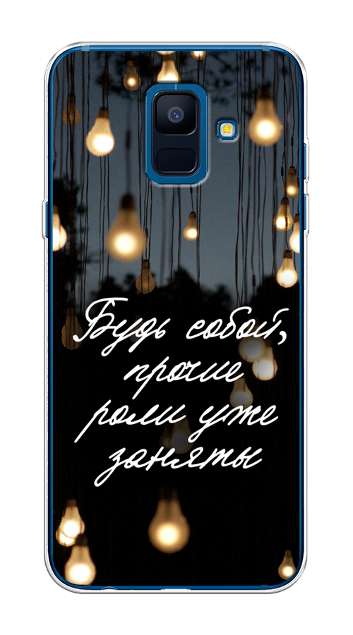 

Чехол Awog на Samsung Galaxy A6 "Будь собой", Черный;серый;желтый, 25950-6