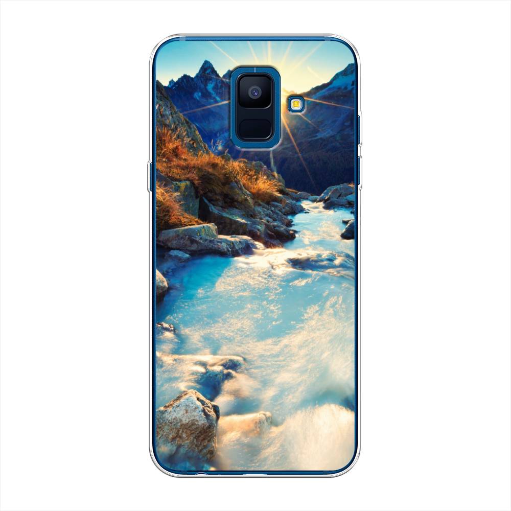 

Чехол Awog на Samsung Galaxy A6 "Восход 7", Коричневый;белый;голубой, 25950-4