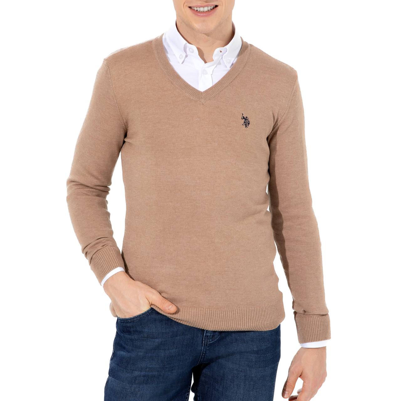 

Пуловер мужской U.S. POLO Assn. g081sz0tk0enrique-sk22 бежевый L, g081sz0tk0enrique-sk22