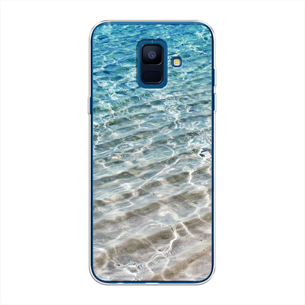 

Чехол Awog на Samsung Galaxy A6 "Волны 10", Голубой, 25950-4