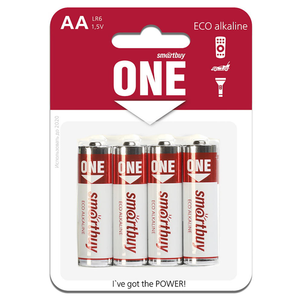 

Батарейка LR6 (АА) Smartbuy ONE 4 шт