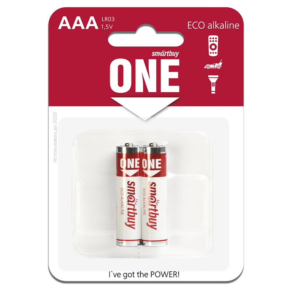 

Батарейка LR03 (ААA) Smartbuy ONE 2 шт