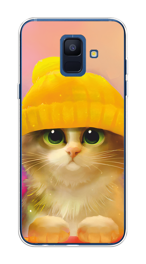 

Чехол Awog на Samsung Galaxy A6 "Котенок в желтой шапке", Желтый, 25950-2