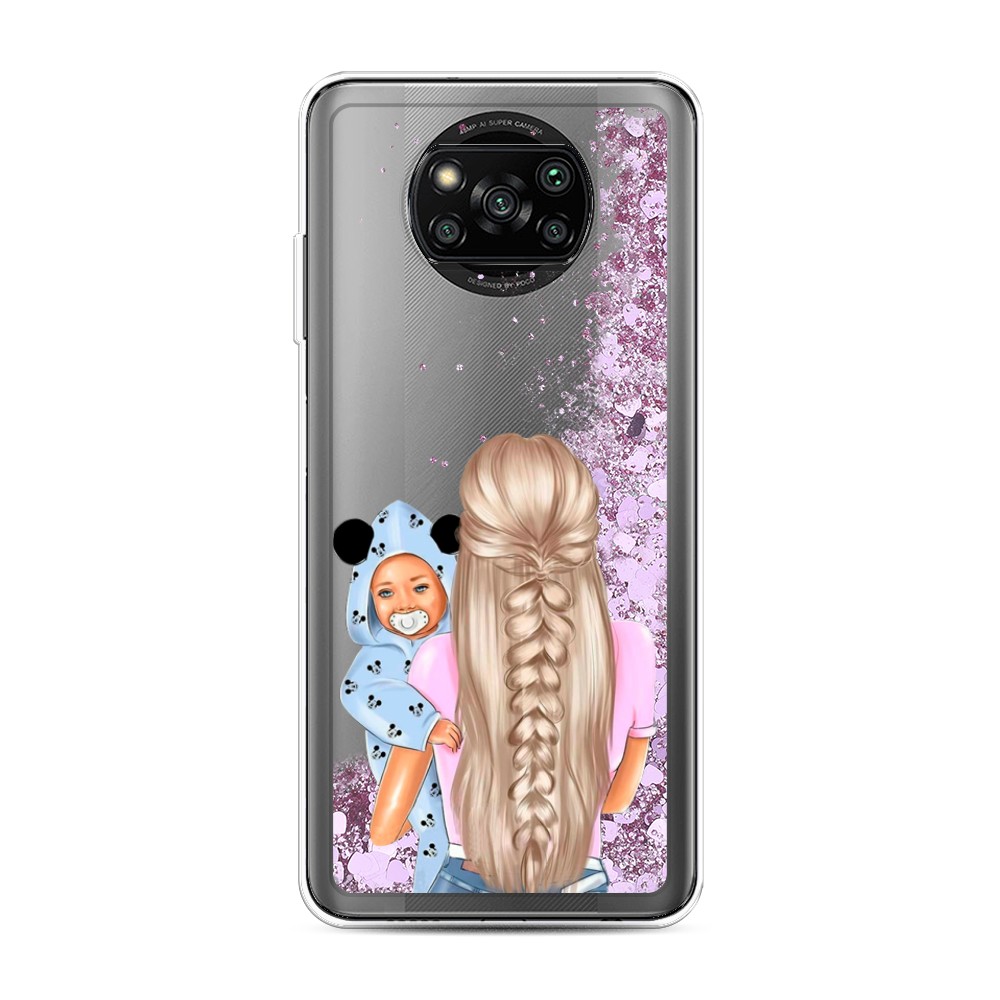 

Жидкий чехол с блестками "Молодая мама" на Xiaomi Poco X3 Pro, 310694-1