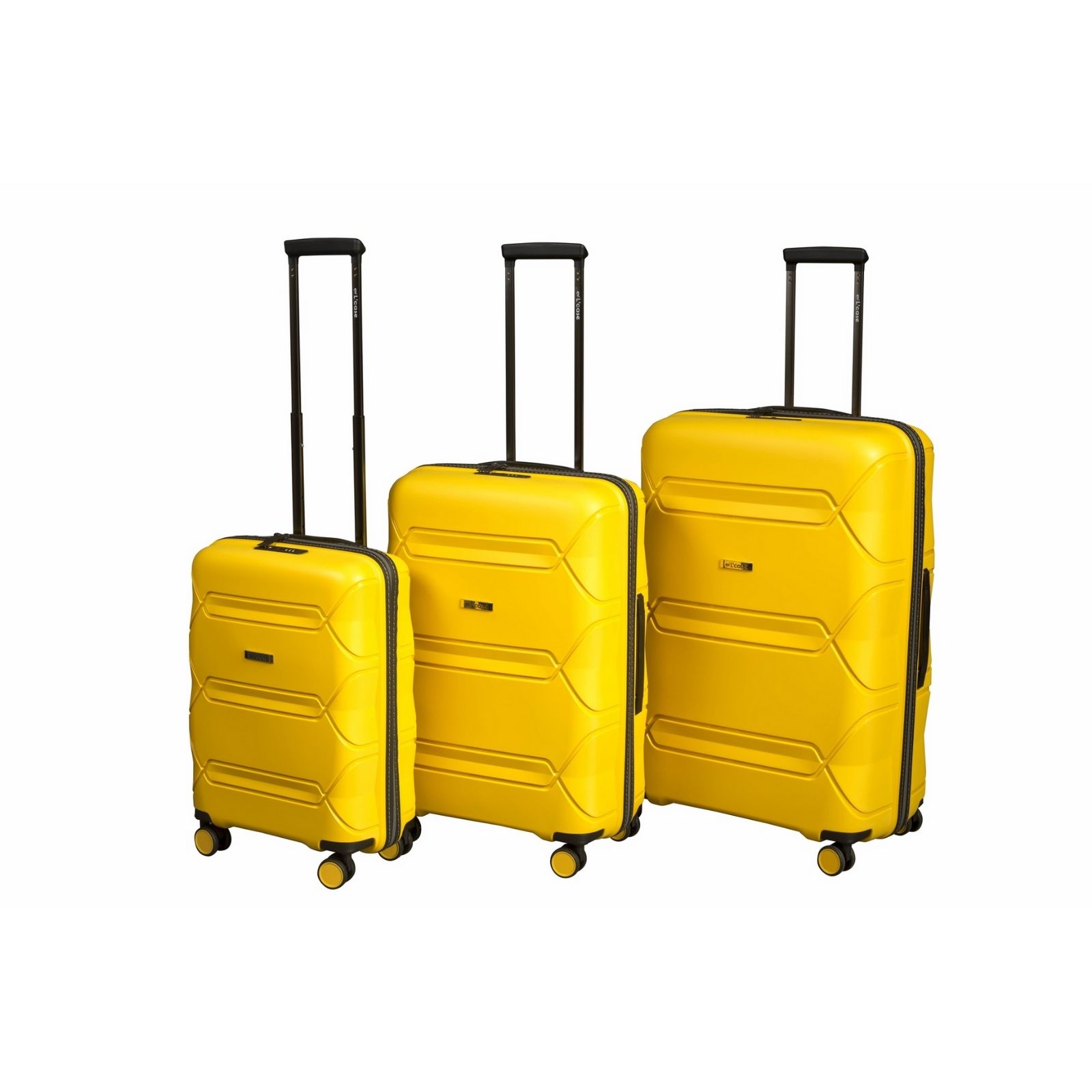 Комплект чемоданов L'Case Miami yellow S/M/L