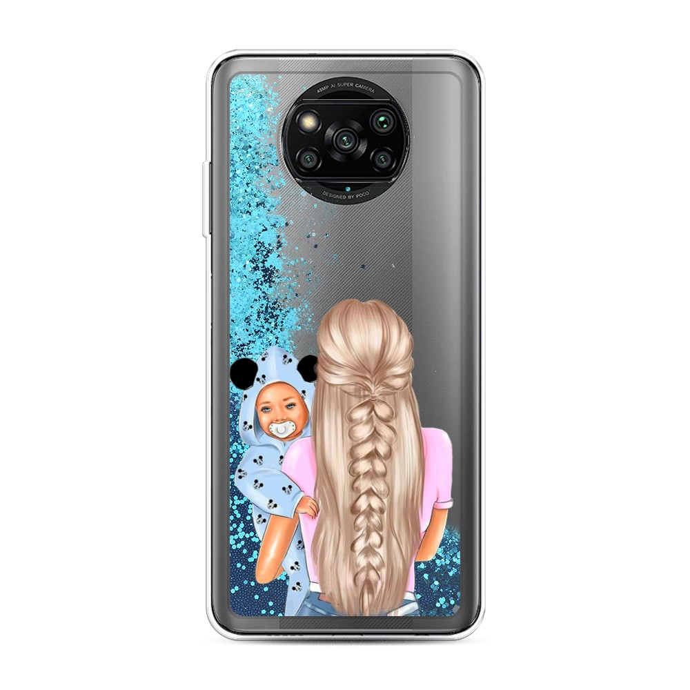 

Жидкий чехол с блестками "Молодая мама" на Xiaomi Poco X3 Pro, 310693-1
