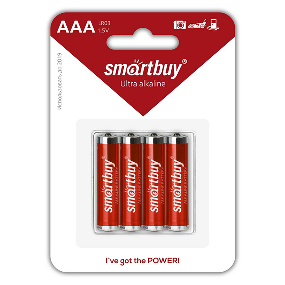 Батарейка LR03(ААА) Smartbuy 4 шт