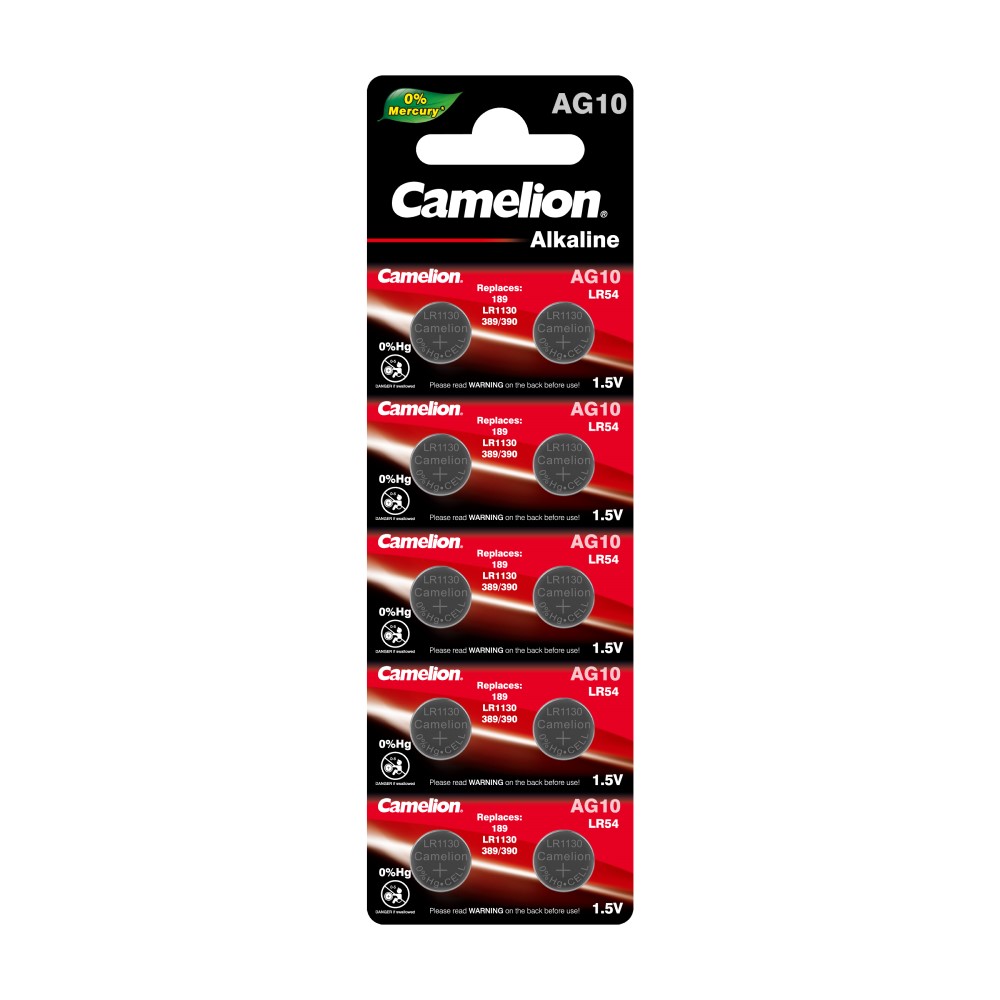 Батарейка Camelion AG10 LR54 10 шт батарейка ag10 lr54 lr1130 389 1 5v gp blister упаковка 10 шт