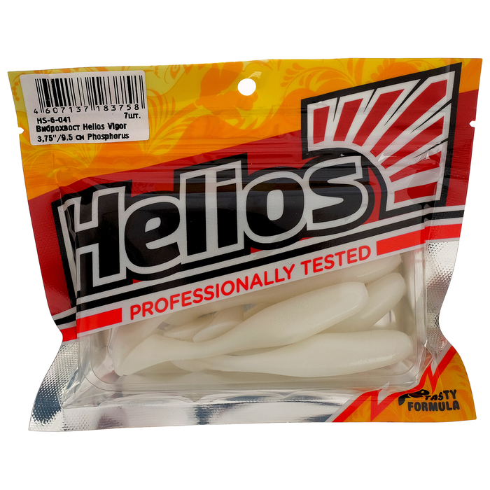 

Виброхвост Helios Vigor 9.5 см Phosphorus HS-6-041, набор 7 шт.