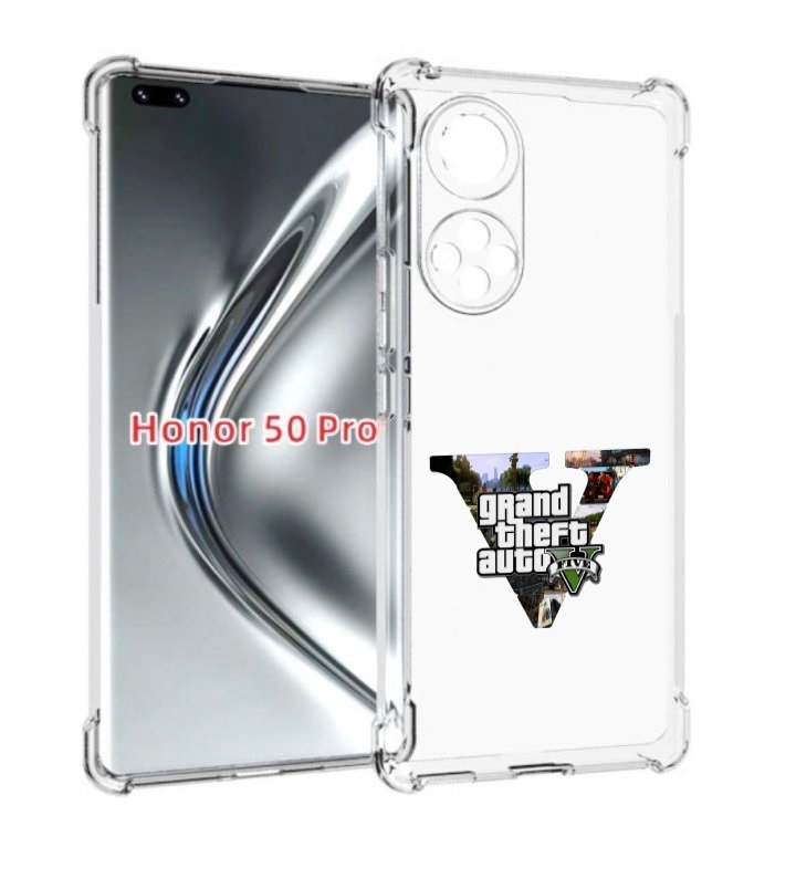 

Чехол бампер MyPads GTA 5 логотип для Honor 50 Pro/Nova 9, Прозрачный, Tocco