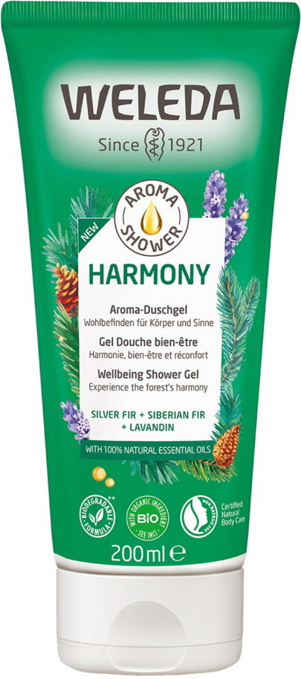 Гель для душа Weleda Harmony 200мл подарочный набор organic shop шампунь для волос 200мл гель для душа 200мл