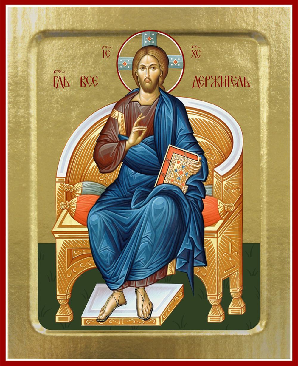 Икона Синопсисъ Спаса Вседержителя на дереве 125 х 160