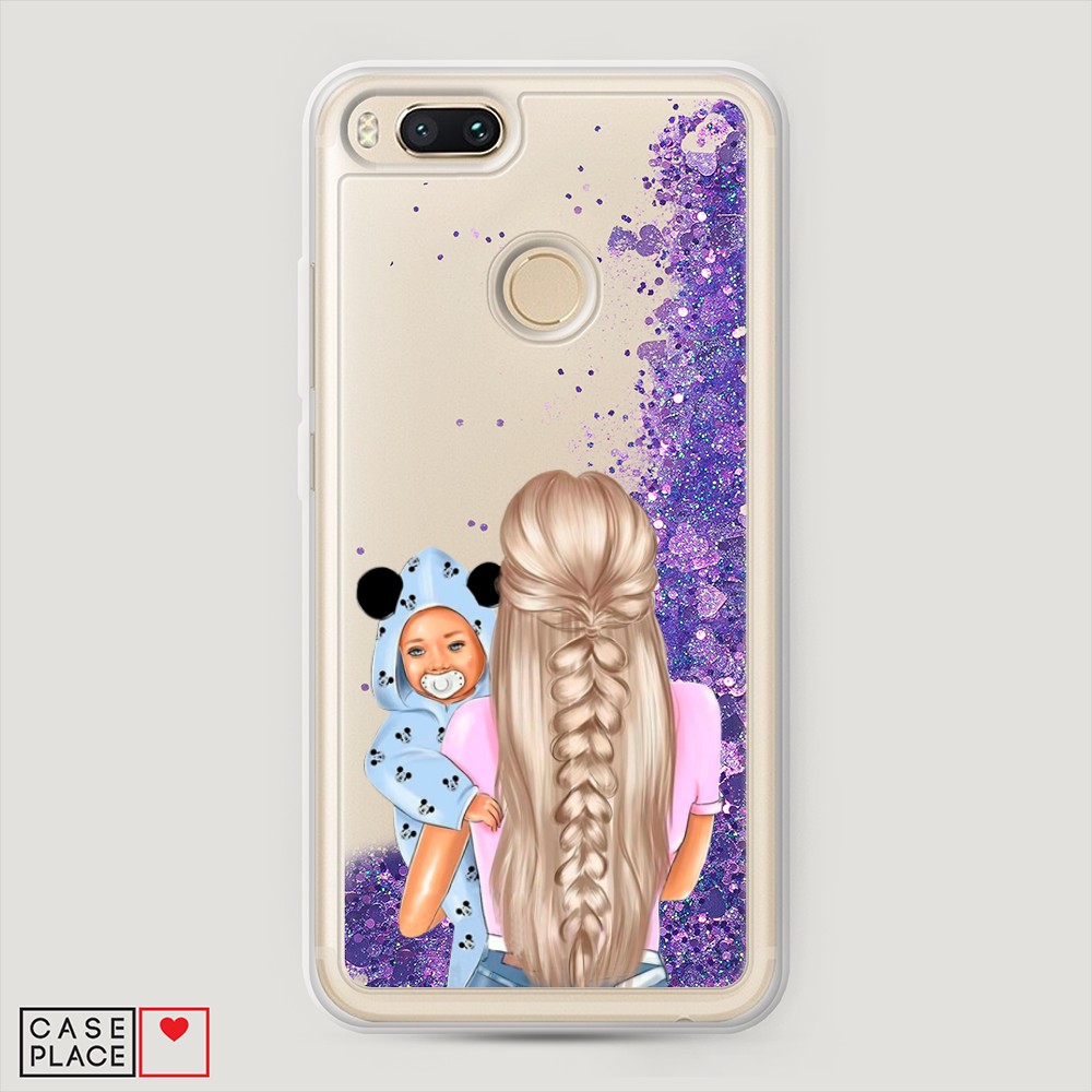 

Жидкий чехол с блестками "Молодая мама" на Xiaomi Mi 5X, 32392-1