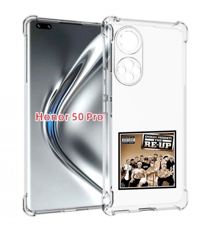 

Чехол Бампер Mypads Eminem Presents, The Re-Up Для Honor, Прозрачный, Tocco