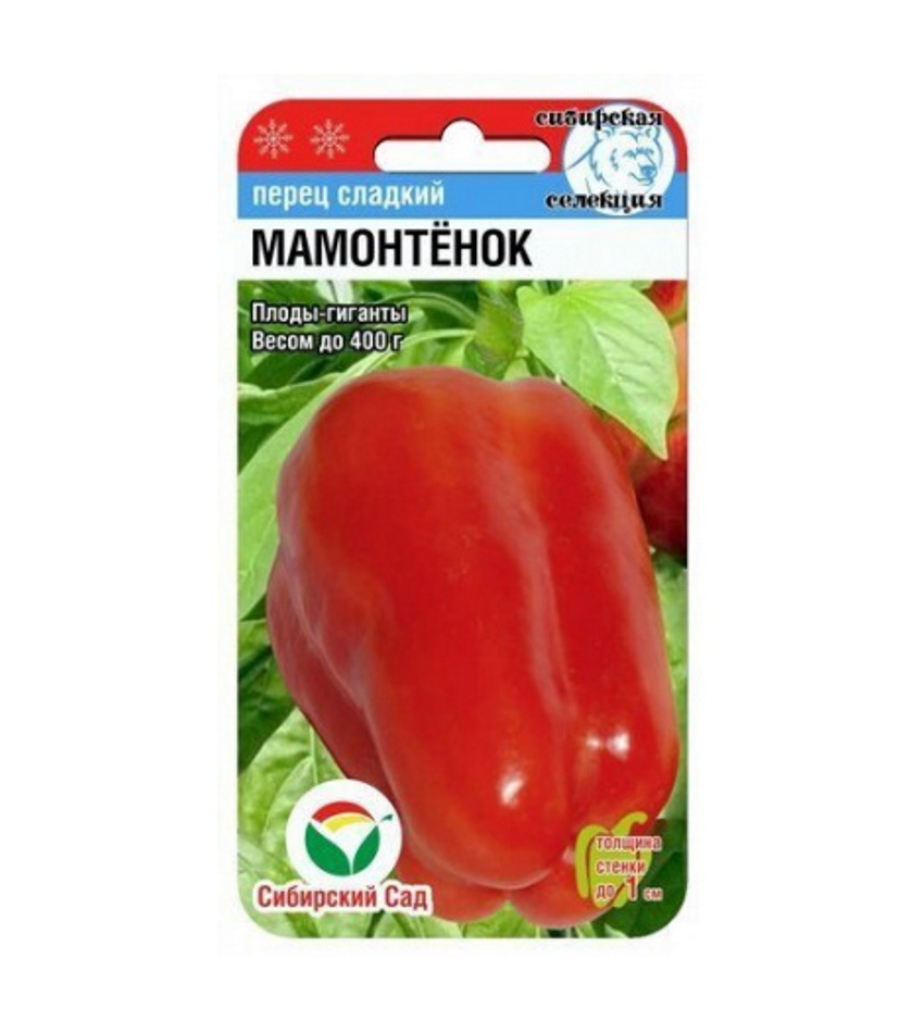 

Семена перец сладкий Мамонтенок Сибирский сад 4595253-10p 1 уп., 197646