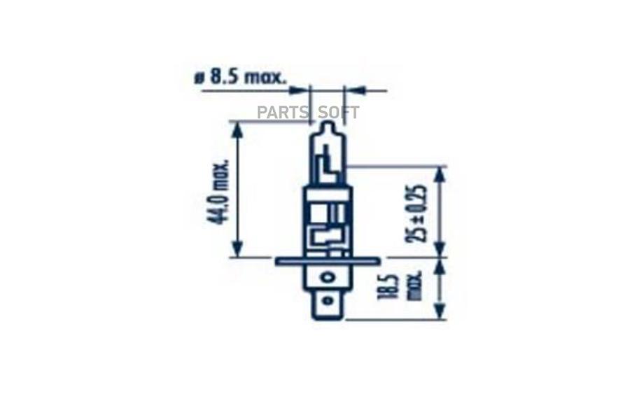 

NARVA 487083000 Лампа H1 Heavy Duty 24V 70W NVA (упаковка Carton Box 1 шт)