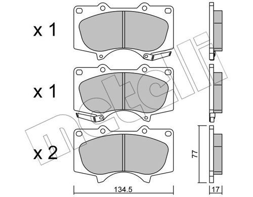 

Тормозные колодки METELLI передние 2204540, Колодки торм.пер. METELLI 2204540 METELLI 2204540