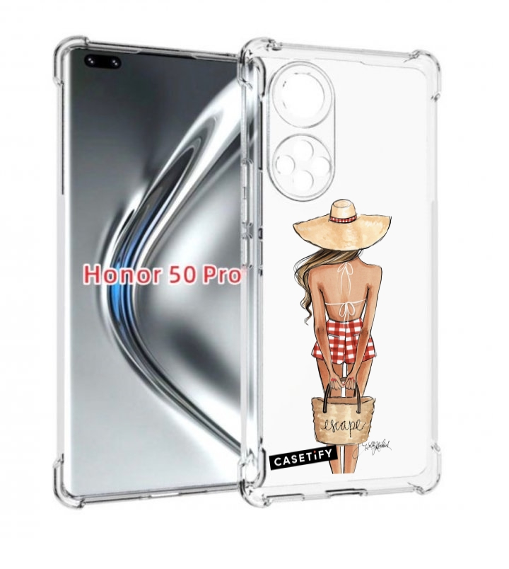 

Чехол бампер MyPads CASETiFY женский для Honor 50 Pro/Nov, Прозрачный, Tocco