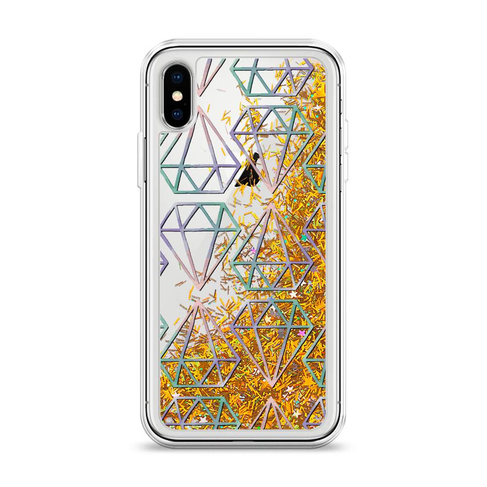 

Чехол Awog на Apple iPhone X (10) / Айфон X (10) "Бриллианты голографика", 11090-1